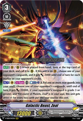 Galactic Beast, Zeal