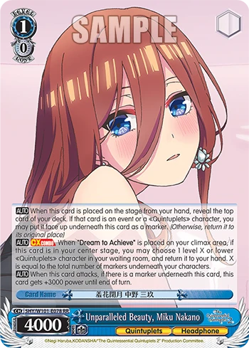 Unparalleled Beauty, Miku Nakano