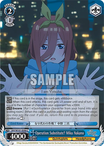 Operation Substitute? Miku Nakano
