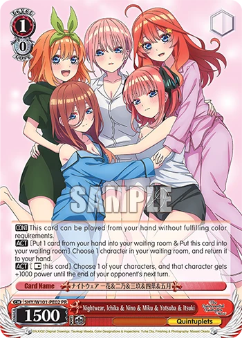 Nightwear, Ichika & Nino & Miku & Yotsuba & Itsuki