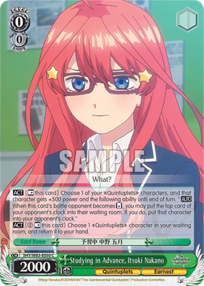 Studying in Advance, Itsuki Nakano