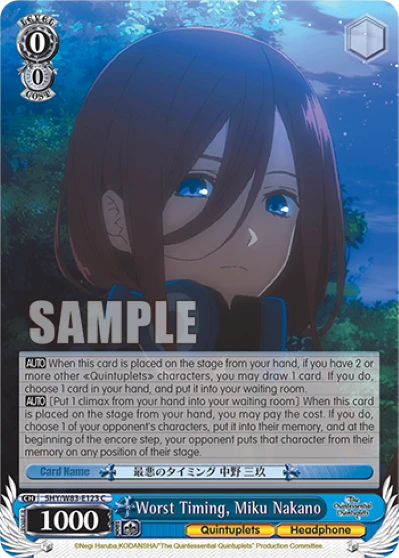 Worst Timing, Miku Nakano