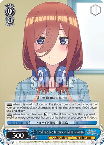Part-Time Job Interview, Miku Nakano