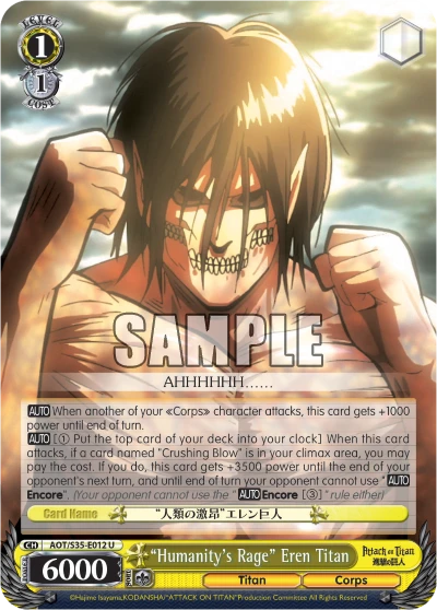 "Humanity's Rage" Eren Titan
