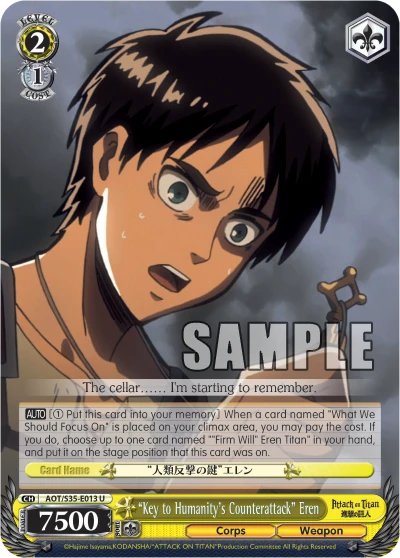 "Key to Humanity's Counterattack" Eren