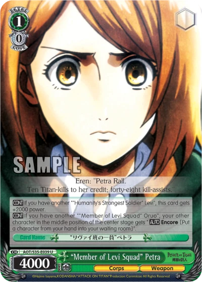 "Member of Levi Squad" Petra