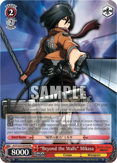 "Beyond the Walls" Mikasa