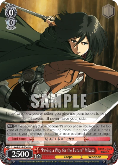 "Paving a Way for the Future" Mikasa