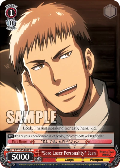 "Sore Loser Personality" Jean