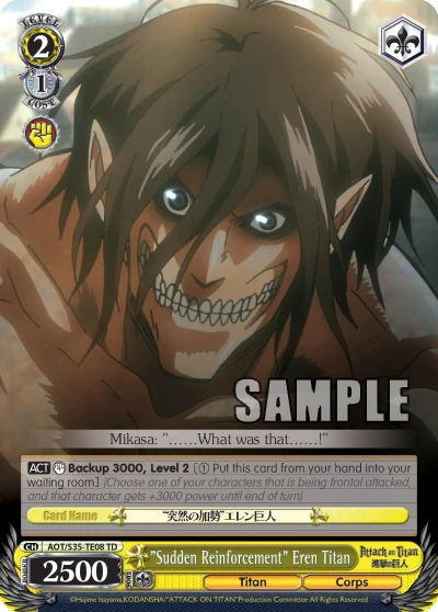 "Sudden Reinforcement" Eren Titan