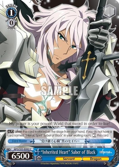 "Inherited Heart" Saber of Black