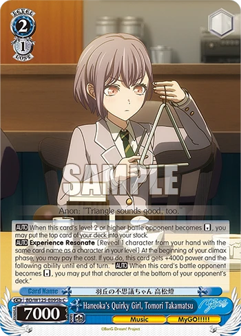 Haneoka's Quirky Girl, Tomori Takamatsu