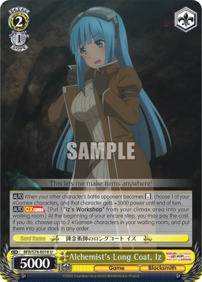 Alchemist's Long Coat, Iz