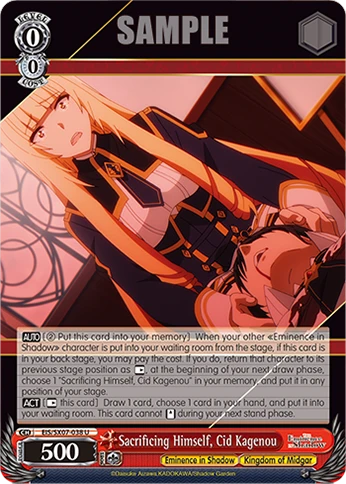 Sacrificing Himself, Cid Kagenou