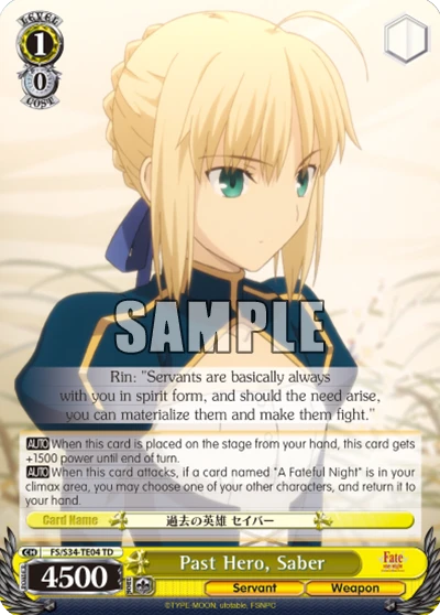 Past Hero, Saber