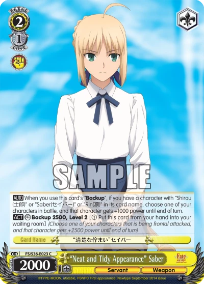 “Neat and Tidy Appearance” Saber