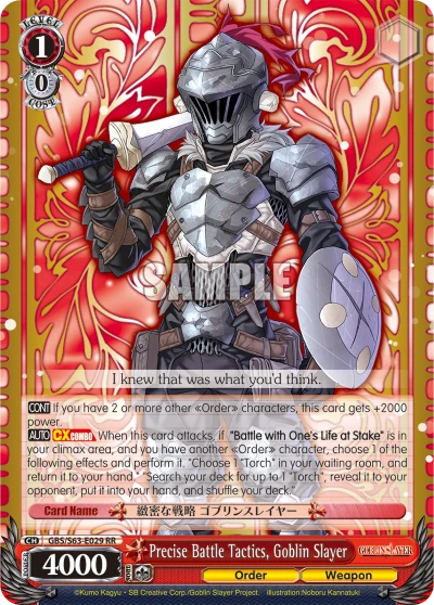 Precise Battle Tactics, Goblin Slayer