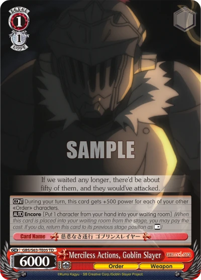 Merciless Actions, Goblin Slayer