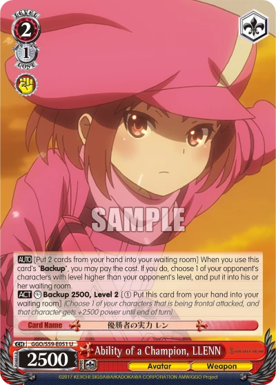 Ability of a Champion, LLENN