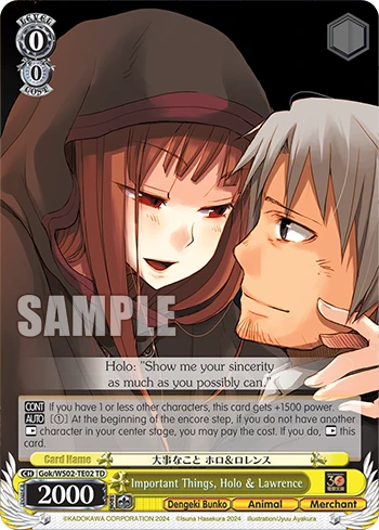 Important Things, Holo & Lawrence