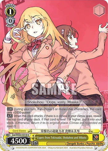 Espers from Tokiwadai, Shokuhou and Mikoto