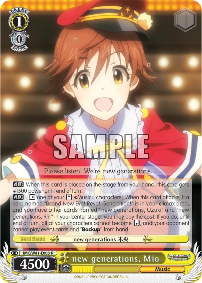 new generations, Mio