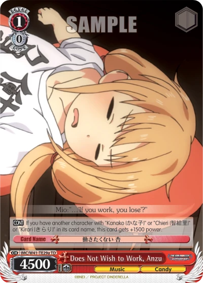 Does Not Wish to Work, Anzu