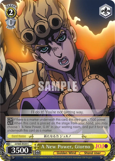 A New Power, Giorno