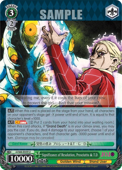 Significance of Resolution, Prosciutto & T.D