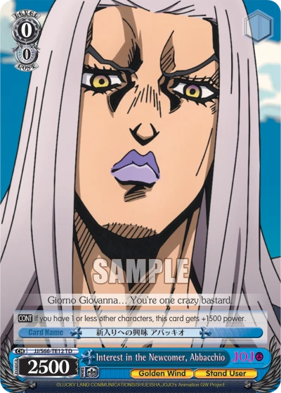 Interest in the Newcomer, Abbacchio