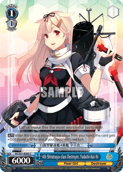 4th Shiratsuyu-class Destroyer, Yudachi-Kai-Ni