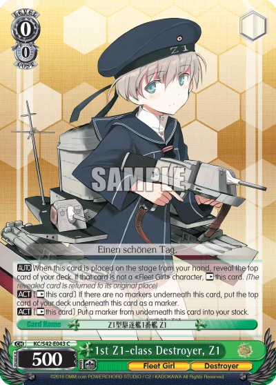 1st Z1-class Destroyer, Z1