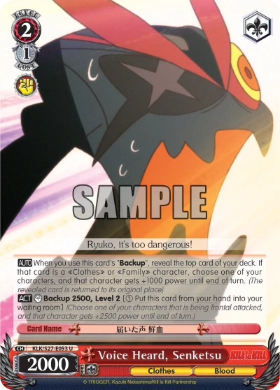 Voice Heard, Senketsu