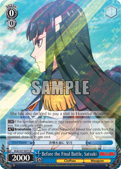 Before the Final Battle, Satsuki