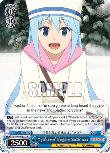“Significance of Killing Snow Sprites?” Aqua