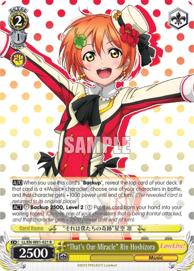 "That's Our Miracle" Rin Hoshizora