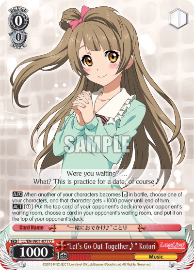 "Let's Go Out Together♪" Kotori