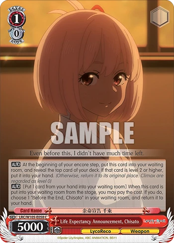 Life Expectancy Announcement, Chisato