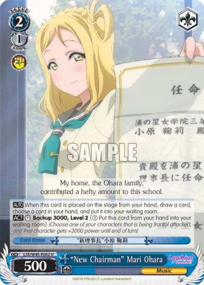 "New Chairman" Mari Ohara