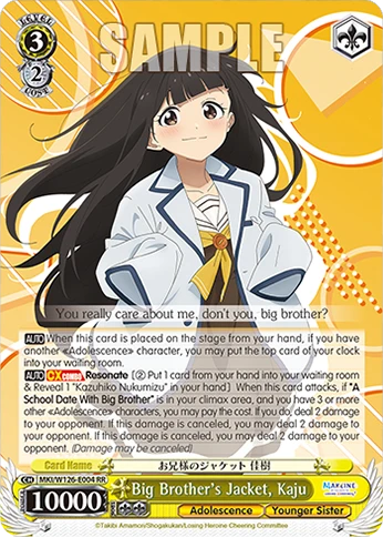 Big Brother's Jacket, Kaju