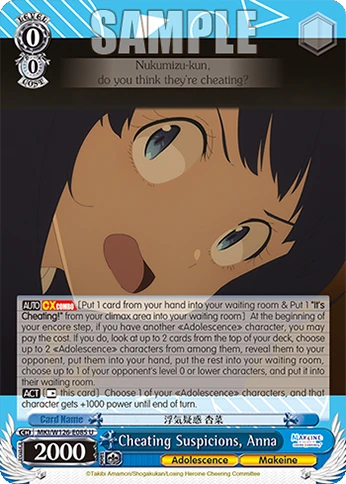 Cheating Suspicions, Anna