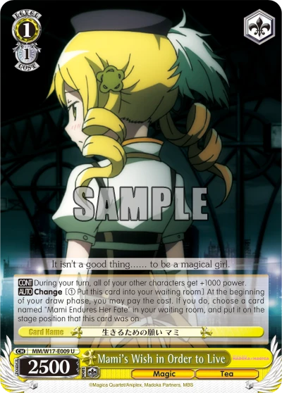 Mami's Wish in Order to Live