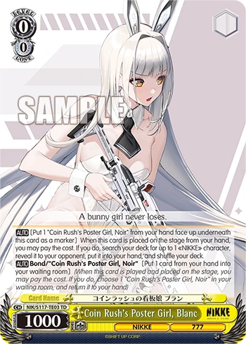 Coin Rush's Poster Girl, Blanc