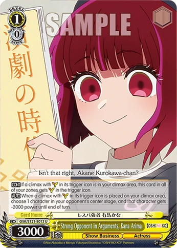 Strong Opponent in Arguments, Kana Arima
