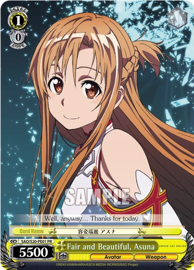 Fair and Beautiful, Asuna