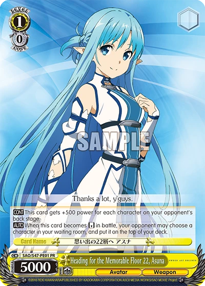 Heading for the Memorable Floor 22, Asuna
