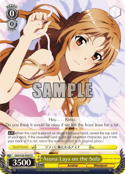 Asuna Lays on the Sofa