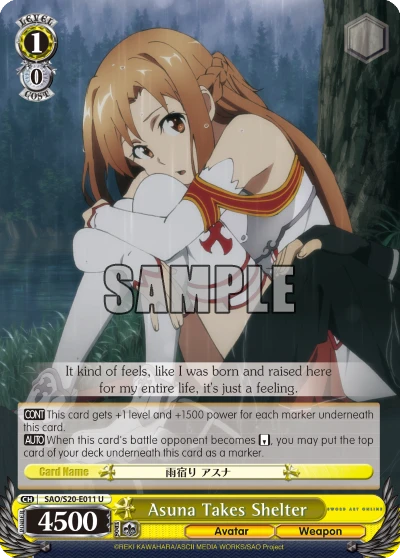 Asuna Takes Shelter