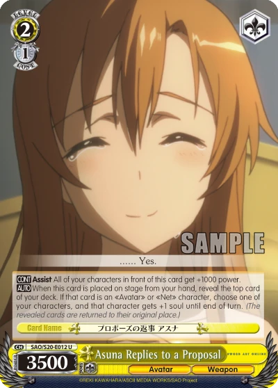 Asuna Replies to a Proposal
