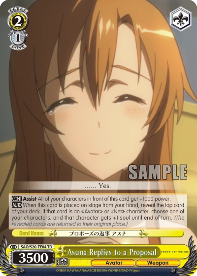 Asuna Replies to a Proposal